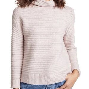 🦊 Madewell Women's Ribbed Turtleneck Sweater - Soft Pink